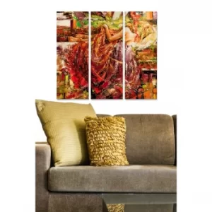 Image of MDF42042493 Multicolor Decorative MDF Painting (3 Pieces)