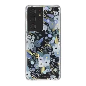 Image of Case-Mate Samsung Galaxy S21 Ultra 5G Rifle Paper Co - Garden Party Blue w/ Micropel