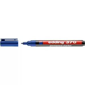 Image of Edding 370 Permanent Marker Bullet Tip 1mm Line Blue (Pack 10)