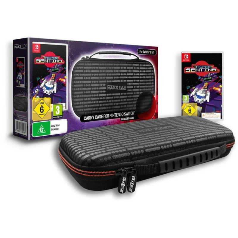 Image of Maxx Tech Premium Carry Case & Hyper Sentinel Downloadable Game Bundle for Nintendo Switch