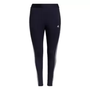 Image of adidas Essentials 3-Stripes Leggings (Plus Size) Womens - Blue