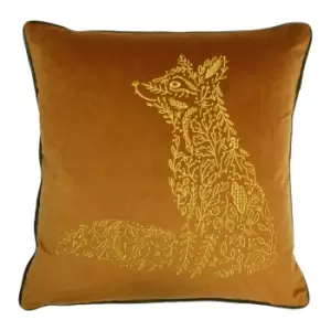 Image of Furn Forest Fauna Fox Cushion Cover (50cm x 50cm) (Rust/Mink)