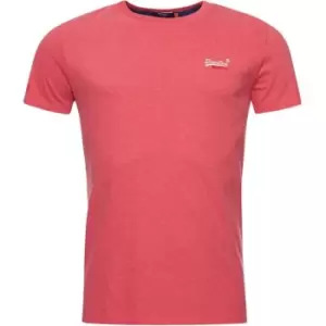 Image of Superdry Small Chest Logo T Shirt - Orange