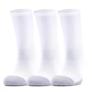 Image of Under Armour Heatgear Crew Socks 3pk - White