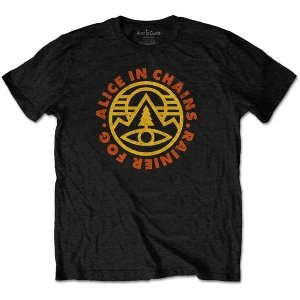 Image of Alice in Chains - Pine Emblem Unisex Medium T-Shirt - Black