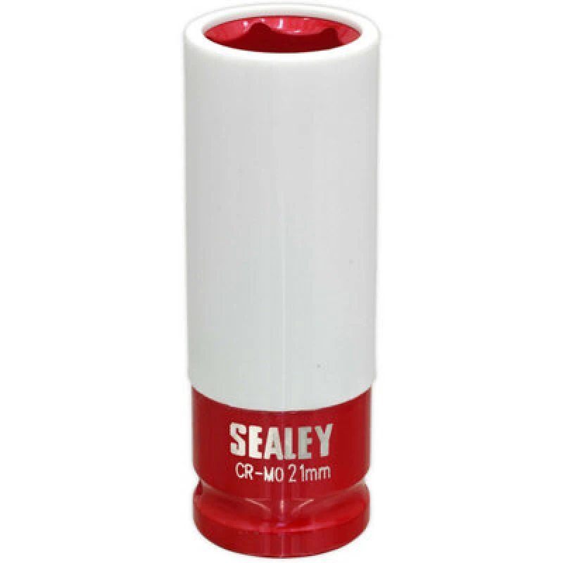 Image of Loops 21mm Alloy Wheel Impact Socket - 1/2" Square Drive - Rim Protect Sleeved Socket Multi