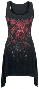 Image of Blood Rose Womens Medium Goth Bottom Camisole Dress - Black
