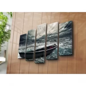 Image of 5PAT-31 Multicolor Decorative Canvas Painting (5 Pieces)