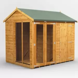 Image of 8x6 Power Apex Summerhouse Combi Building including 4ft Side Store