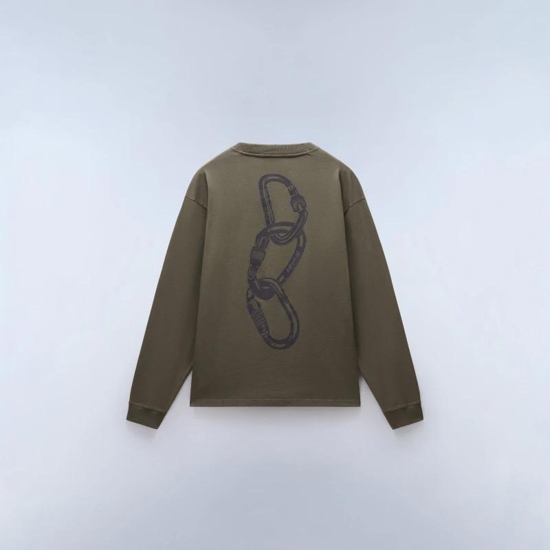 Image of Napapijri Coldirai Long Sleeve T-Shirt Mens Tea Leaf male S