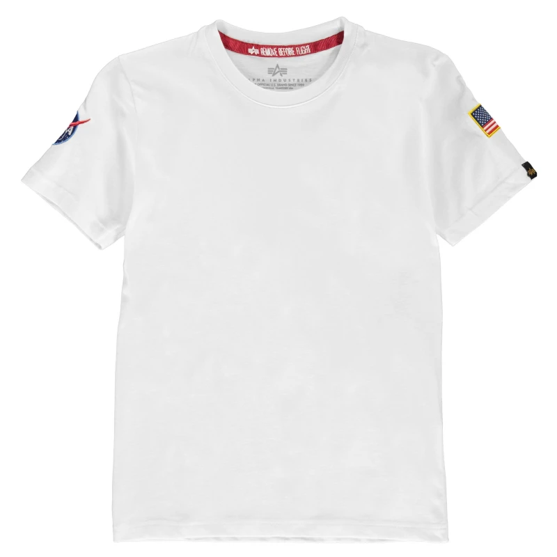 Image of Alpha Industries Badge Tee - White White 7 - 8 Years