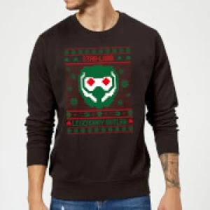Image of Guardians Of The Galaxy Star-Lord Pattern Christmas Sweatshirt - Black - 5XL