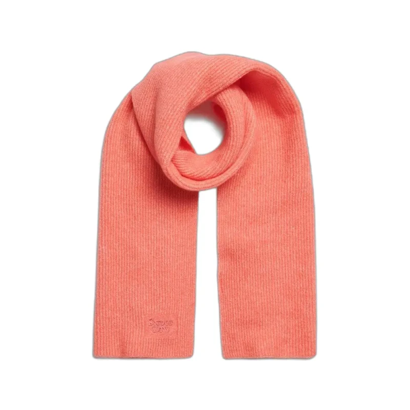 Image of Superdry children's knitted scarf Superdry Soft Rib Orange Unisex TU