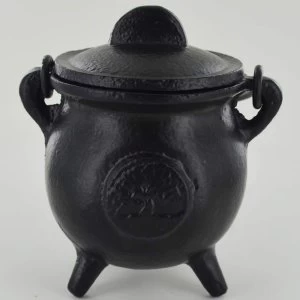 Image of Tree Of Life Cast Iron Witch Cauldron (Small)