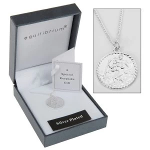 Image of Equilibrium St Christopher Silver Plated Necklace