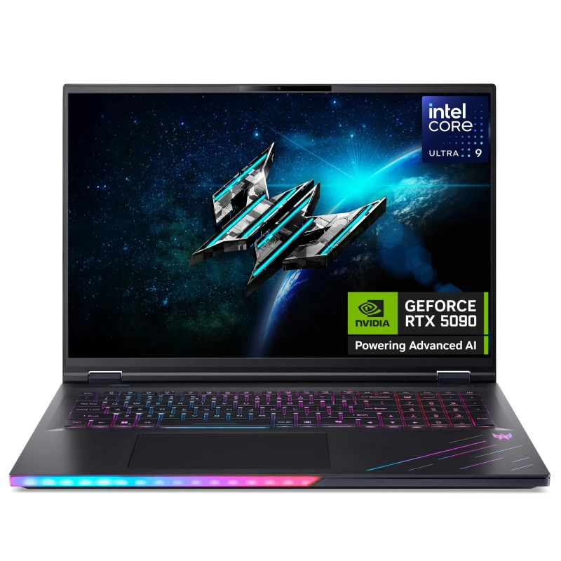 Image of Acer Predator Helios 18 AI - 18'' 4K 120Hz / FHD 240Hz, IPS Mini LED, Intel Ultra 9 275HX, RTX 5090, 1TB Gen5, 4TB Gen4, 192GB RAM (4x48GB), WiFi7 - G
