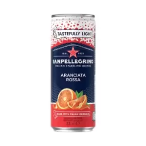 Image of San Pellegrino Aranciata Rossa Orange/Blood Orange 330ml Can (Pack of 24) 12516080