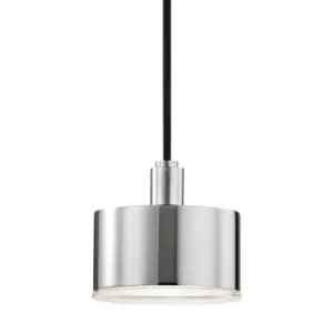Image of Nora 1 Light Pendant Polished Nickel, Glass