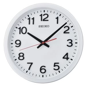 Image of Seiko QXA732W Wall Clock with Arabic Numerals - Matt White