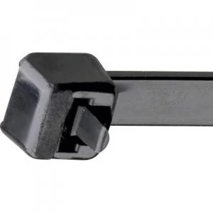 Image of Cable tie 122mm Black Releasable Lever lock UV proof Weatherproof