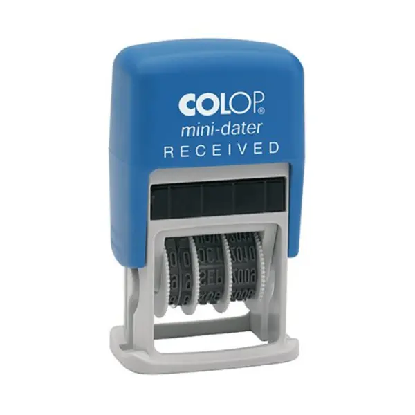 Image of Colop COLOP Self Inking Mini Text and Date Stamp RECEIVED S160L1 S160L1