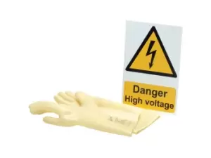 Image of Draper DTKGLOVES/SIGN Electrical Insulating Gloves Size 9 and Hazard Sign
