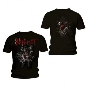 Image of Slipknot Shattered with Back Printing Mens XX-Large T-Shirt - Black