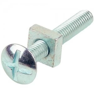Image of Wickes Mushroom Head Roofing Bolt M6x30mm Pack 18