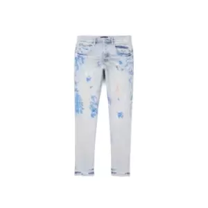Image of PURPLE BRAND Mid Rise Slim Leg Jeans - White