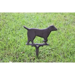 Image of Rustic Cast Iron Garden Ornament, Dog