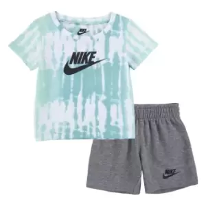 Image of Nike T Shirt and Shorts Pyjama Set Baby Boys - Grey