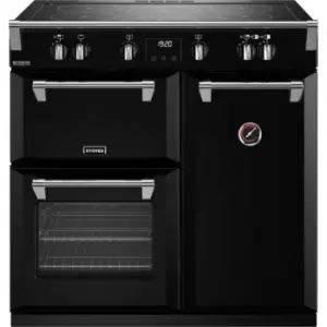 Image of Stoves Richmond Deluxe ST DX RICH D900Ei TCH BK 90cm Electric Range Cooker with Induction Hob - Black - A Rated