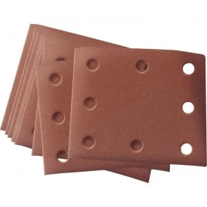 Image of Draper Punched Hook and Loop Sanding Sheets 104mm x 112mm Assorted Pack of 10