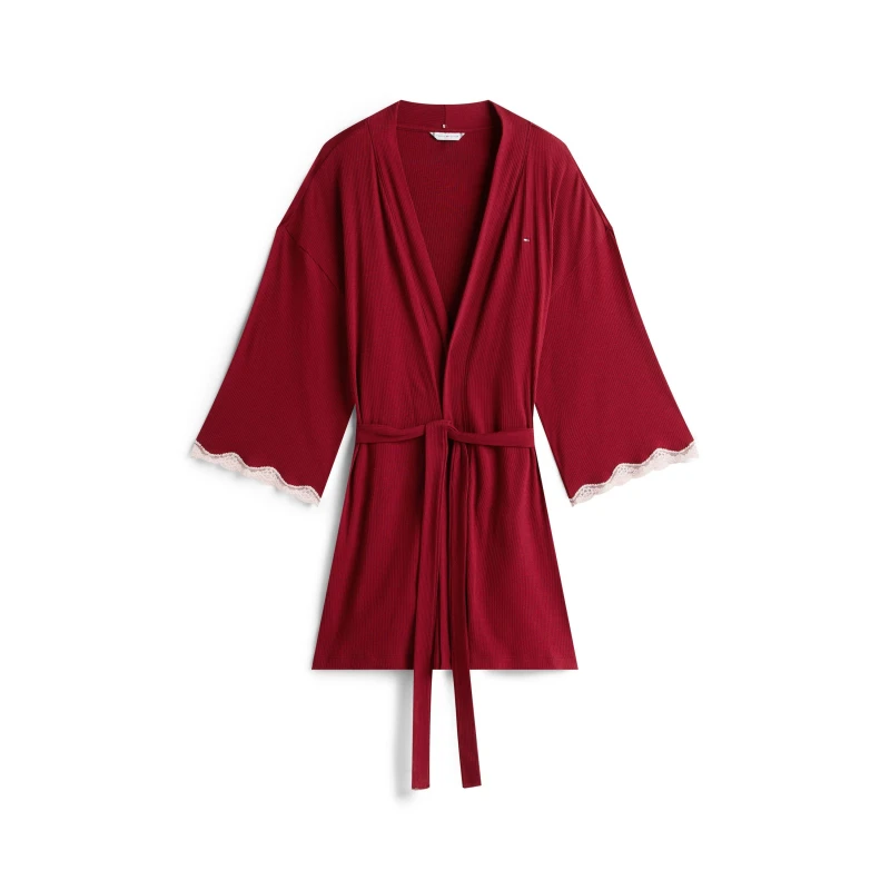 Image of Tommy Hilfiger Womens Lacee Kimono Dressing Gown Rouge female 8 (XS)