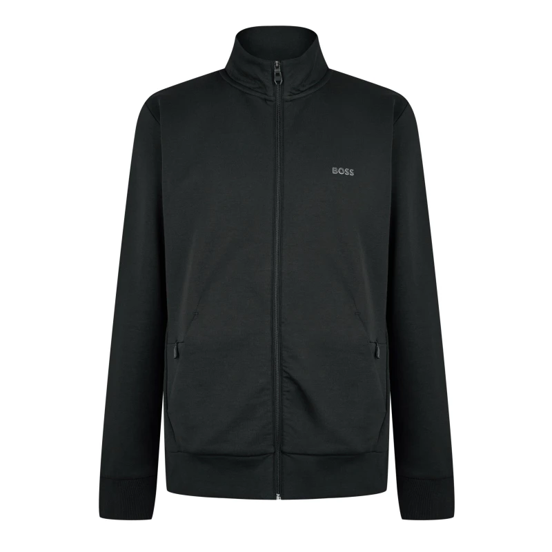 Image of Boss Skaz Curved Fleece Jacket - Black M