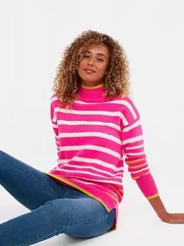 Image of Joe Browns Statement Stripe Jumper -pink, Pink, Size 16, Women