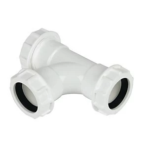 Image of FloPlast WC22 Unicom Compression Waste Tee - 32mm