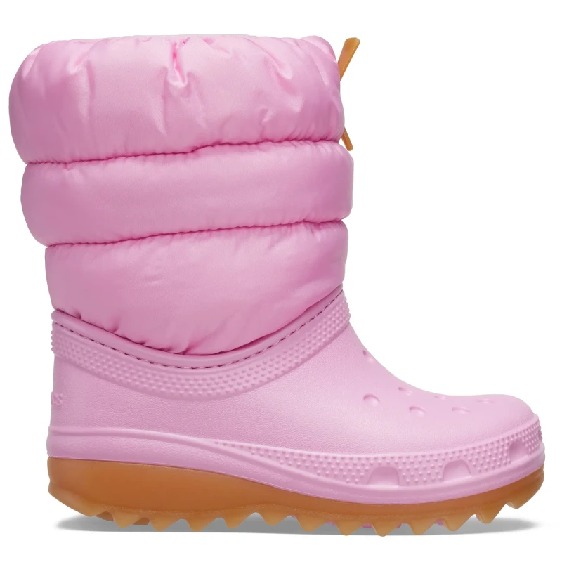 Image of Crocs Kids Toddler Classic Neo Puff Boot Boots Pink Tweed / Gum C7