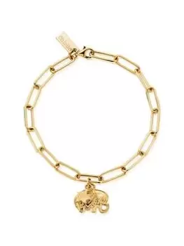 Image of Chlobo Gold Link Chain Strength And Luck Bracelet