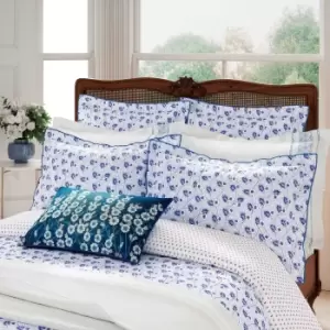 Image of V&A Swanwick Single Duvet Cover, Indigo