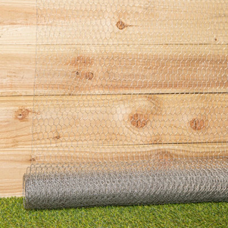 Image of Samuel Alexander 5m Galvanised Metal Chicken Garden Wire Netting / Fencing Grey unisex