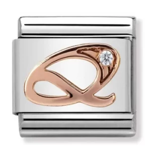 Image of Nomination CLASSIC Rose Gold Letter Q Charm 430310/17