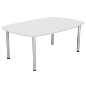 Image of Jemini Boardroom Table Pole Leg 1800x1200x730mm White KF821922