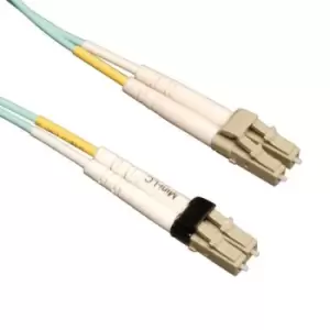 Image of Tripp Lite N836-10M 10GB Duplex Multimode 50/125 OM3 LSZH Fiber Patch Cable (Mini-LC / LC) - Aqua 10M (33 ft.)