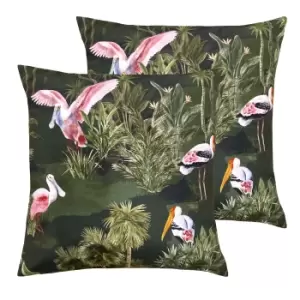 Image of Platalea Outdoor Twin Pack Cushion Bottle Green