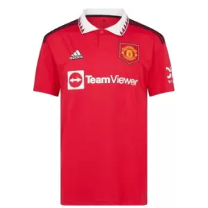 Image of adidas Manchester United FC Home Shirt 2022/2023 Mens - Red