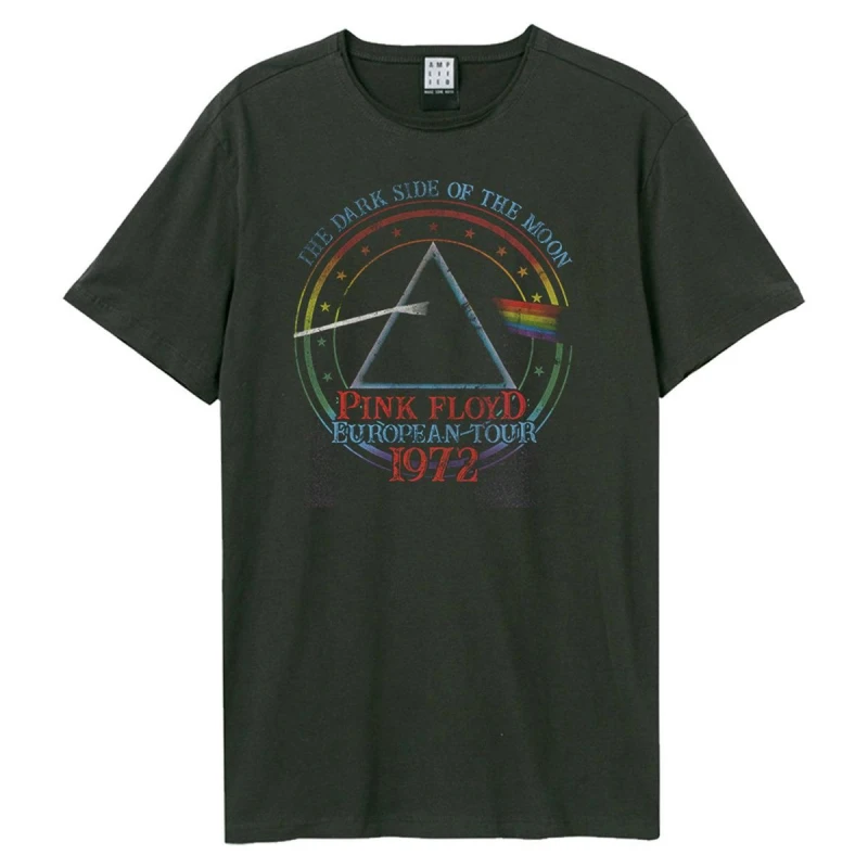 Image of Amplified Amplified Men 1972 Tour Pink Floyd T-Shirt in Charcoal Size: Small Charcoal S Male 5063470091515