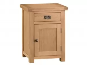 Image of Kenmore Waverley Oak 1 Door 1 Drawer Lamp Table Assembled