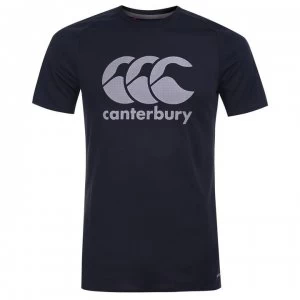 Image of Canterbury Large Logo Poly T Shirt Mens - Black