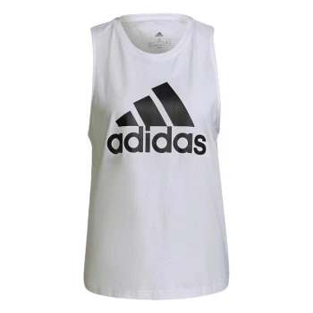 Image of adidas Essentials Big Logo Tank Top Womens - White / Black
